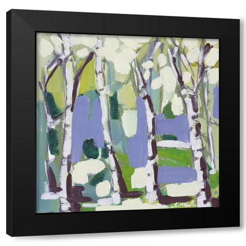 Birch in Summer II Black Modern Wood Framed Art Print by Ferrell, Erin McGee