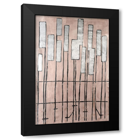 Clavichord II Black Modern Wood Framed Art Print with Double Matting by Willett, Michael