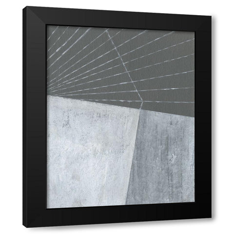 Gray Matter Lines I Black Modern Wood Framed Art Print with Double Matting by Fuchs, Jodi