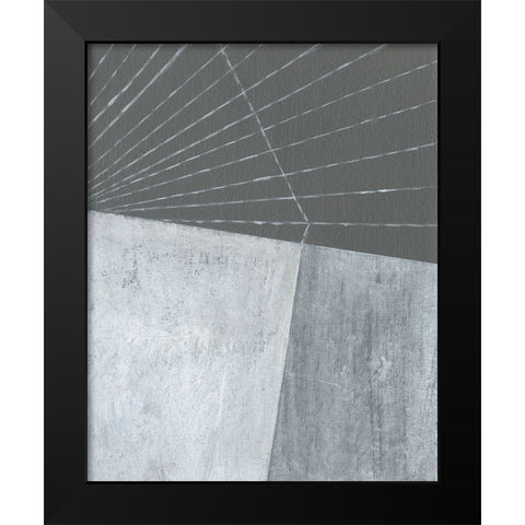 Gray Matter Lines I Black Modern Wood Framed Art Print by Fuchs, Jodi