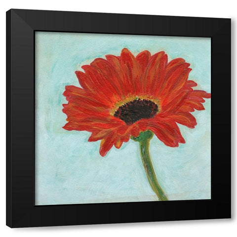 Super Daisy I Black Modern Wood Framed Art Print with Double Matting by Fuchs, Jodi