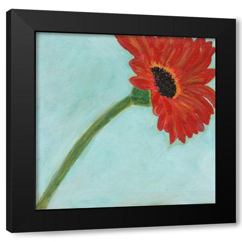 Super Daisy II Black Modern Wood Framed Art Print by Fuchs, Jodi