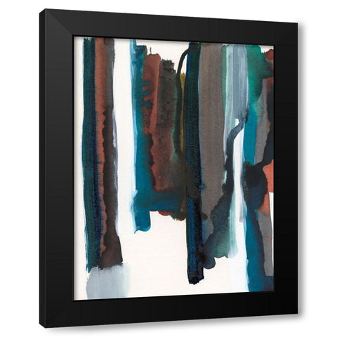Lyrical Lines I Black Modern Wood Framed Art Print with Double Matting by Fuchs, Jodi