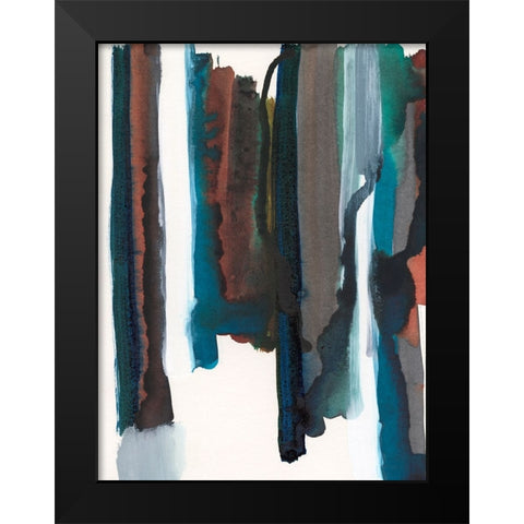 Lyrical Lines I Black Modern Wood Framed Art Print by Fuchs, Jodi