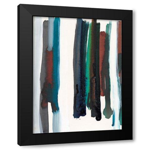 Lyrical Lines III Black Modern Wood Framed Art Print with Double Matting by Fuchs, Jodi