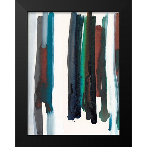 Lyrical Lines III Black Modern Wood Framed Art Print by Fuchs, Jodi
