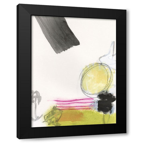 Lulu Abstract I Black Modern Wood Framed Art Print by Fuchs, Jodi