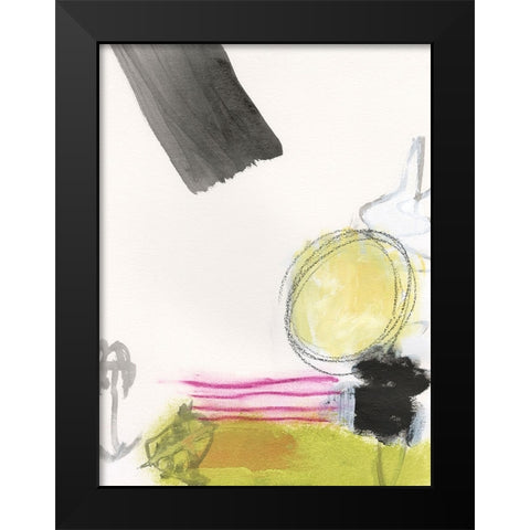 Lulu Abstract I Black Modern Wood Framed Art Print by Fuchs, Jodi