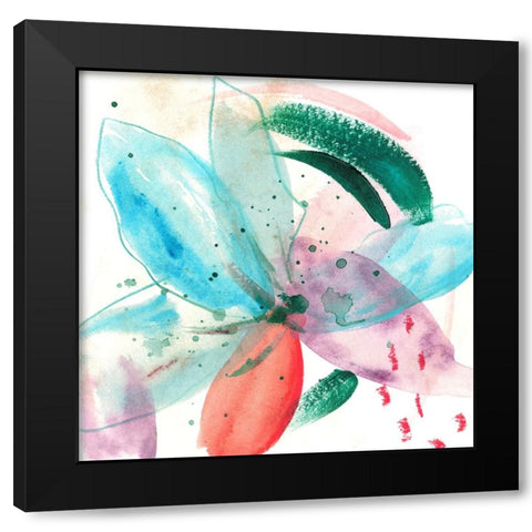 Frosted Garden I Black Modern Wood Framed Art Print with Double Matting by Wang, Melissa