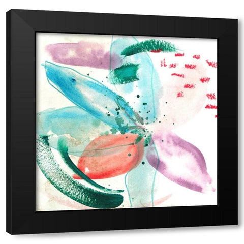 Frosted Garden II Black Modern Wood Framed Art Print with Double Matting by Wang, Melissa
