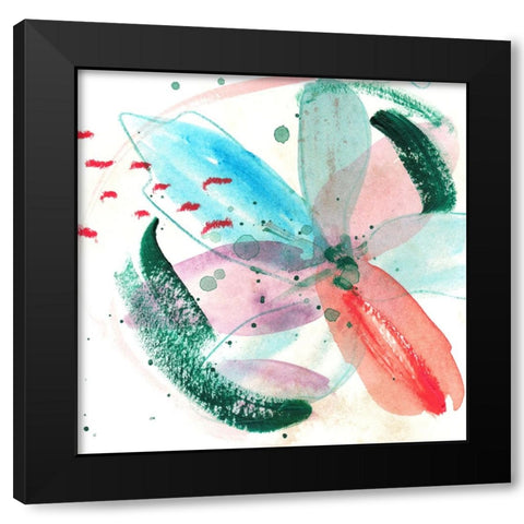 Frosted Garden IV Black Modern Wood Framed Art Print with Double Matting by Wang, Melissa