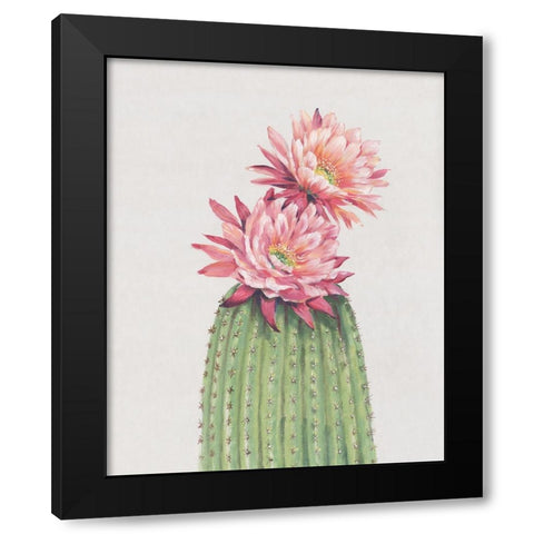 Cactus Blossom II Black Modern Wood Framed Art Print with Double Matting by OToole, Tim