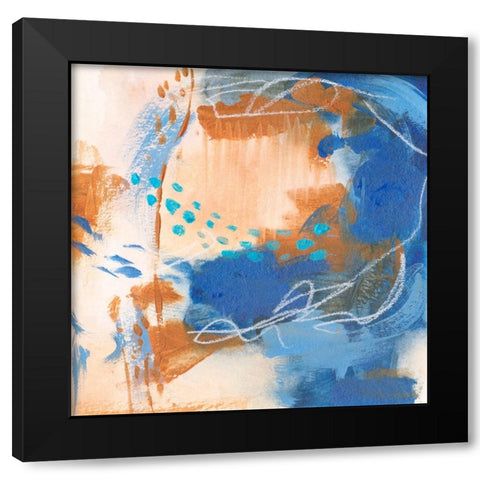 Blu Hurricane II Black Modern Wood Framed Art Print by Wang, Melissa