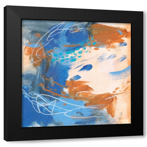 Blu Hurricane IV Black Modern Wood Framed Art Print by Wang, Melissa