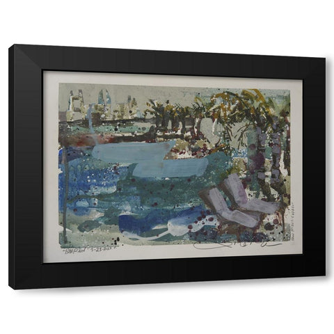 Bahrain Bay  I Black Modern Wood Framed Art Print by Ferrell, Erin McGee