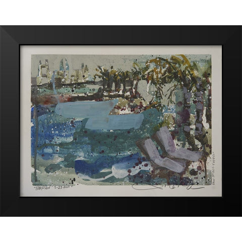 Bahrain Bay  I Black Modern Wood Framed Art Print by Ferrell, Erin McGee