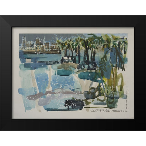 Bahrain Bay  II Black Modern Wood Framed Art Print by Ferrell, Erin McGee