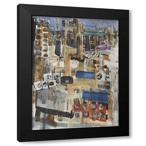 Bahrain City II Black Modern Wood Framed Art Print by Ferrell, Erin McGee