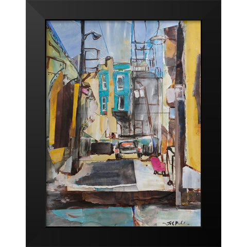 Chicago Street Black Modern Wood Framed Art Print by Ferrell, Erin McGee