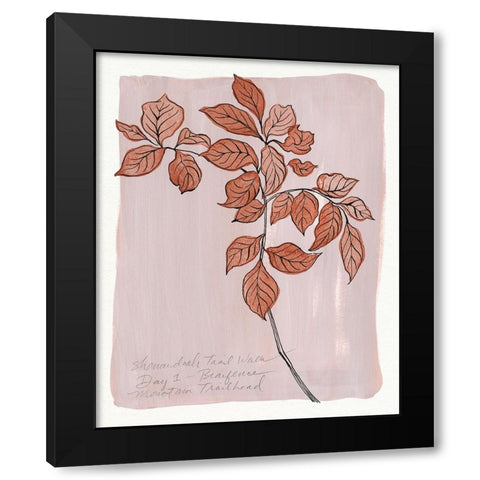 Trail Walk Journal I Black Modern Wood Framed Art Print by Marr, Laura