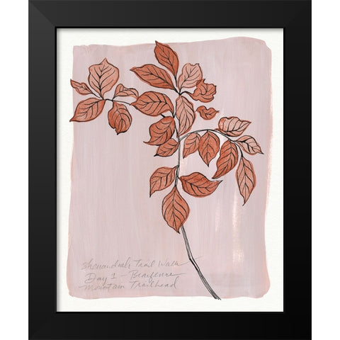 Trail Walk Journal I Black Modern Wood Framed Art Print by Marr, Laura