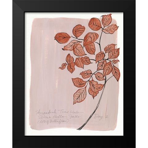 Trail Walk Journal II Black Modern Wood Framed Art Print by Marr, Laura