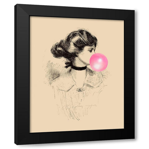 Victorian Ladies Misbehaving I Black Modern Wood Framed Art Print by Longley, Alicia