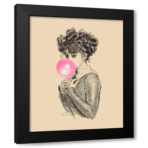 Victorian Ladies Misbehaving II Black Modern Wood Framed Art Print by Longley, Alicia