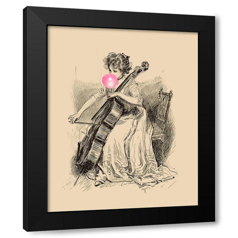 Victorian Ladies Misbehaving IV Black Modern Wood Framed Art Print by Longley, Alicia