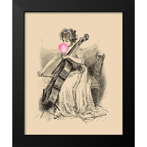 Victorian Ladies Misbehaving IV Black Modern Wood Framed Art Print by Longley, Alicia