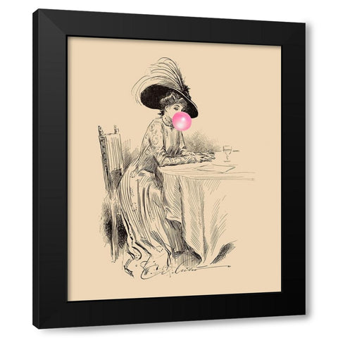 Victorian Ladies Misbehaving V Black Modern Wood Framed Art Print with Double Matting by Longley, Alicia