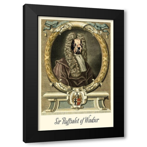 Royal Dog Portrait I Black Modern Wood Framed Art Print with Double Matting by Longley, Alicia