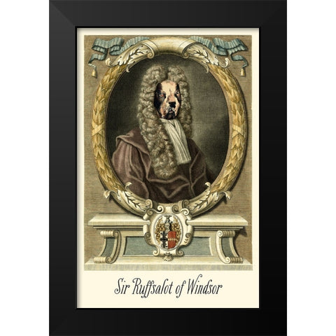 Royal Dog Portrait I Black Modern Wood Framed Art Print by Longley, Alicia