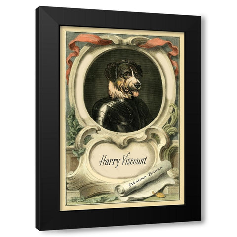 Royal Dog Portrait III Black Modern Wood Framed Art Print by Longley, Alicia