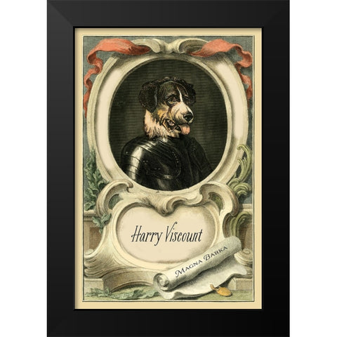 Royal Dog Portrait III Black Modern Wood Framed Art Print by Longley, Alicia