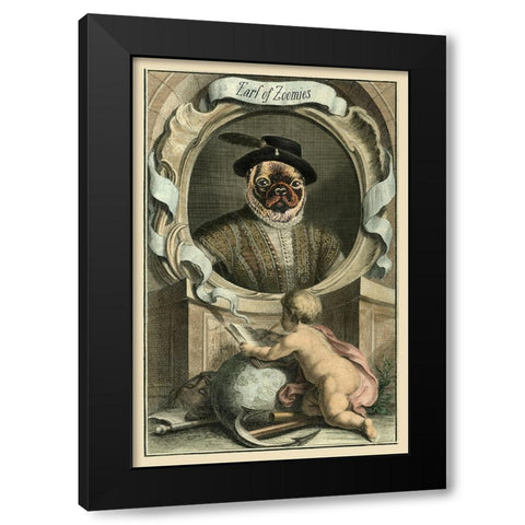 Royal Dog Portrait V Black Modern Wood Framed Art Print by Longley, Alicia