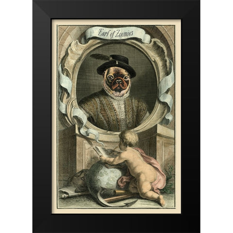 Royal Dog Portrait V Black Modern Wood Framed Art Print by Longley, Alicia