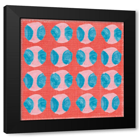 Square and Circles II Black Modern Wood Framed Art Print by Wang, Melissa