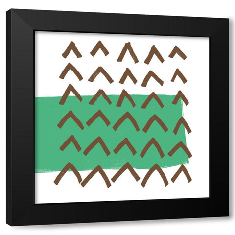 Chromatic Semaphor I Black Modern Wood Framed Art Print by Vess, June Erica