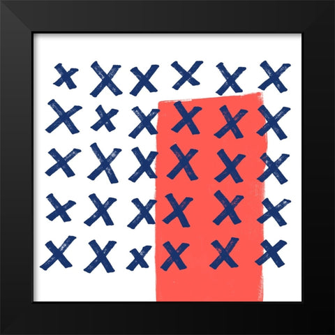 Chromatic Semaphor II Black Modern Wood Framed Art Print by Vess, June Erica