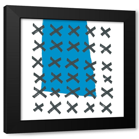 Chromatic Semaphor III Black Modern Wood Framed Art Print with Double Matting by Vess, June Erica