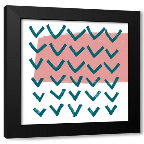 Chromatic Semaphor IV Black Modern Wood Framed Art Print by Vess, June Erica