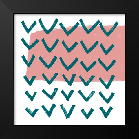 Chromatic Semaphor IV Black Modern Wood Framed Art Print by Vess, June Erica