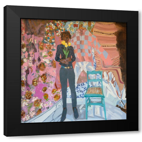 Some Flowers For You Black Modern Wood Framed Art Print with Double Matting by Ferrell, Erin McGee