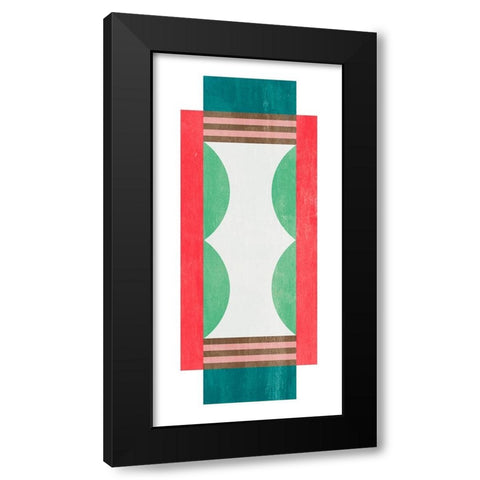 Sweet Blocks III Black Modern Wood Framed Art Print with Double Matting by Wang, Melissa