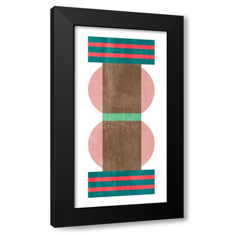 Sweet Blocks IV Black Modern Wood Framed Art Print with Double Matting by Wang, Melissa