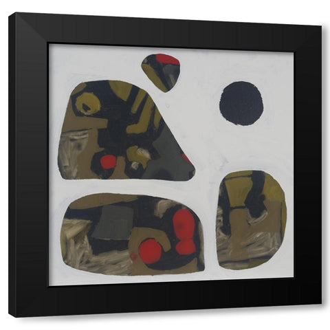 Painted Stones I Black Modern Wood Framed Art Print by Ferrell, Erin McGee