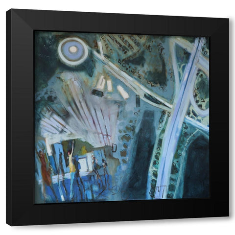 Portland Ballet Black Modern Wood Framed Art Print by Ferrell, Erin McGee