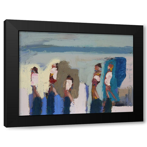 Shell Gathers I Black Modern Wood Framed Art Print by Ferrell, Erin McGee