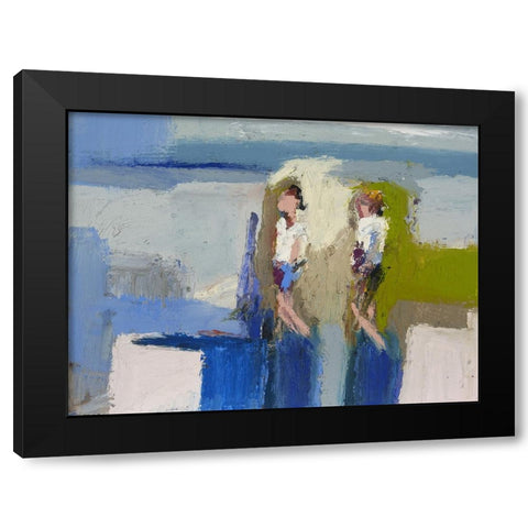 Shell Gathers II Black Modern Wood Framed Art Print with Double Matting by Ferrell, Erin McGee